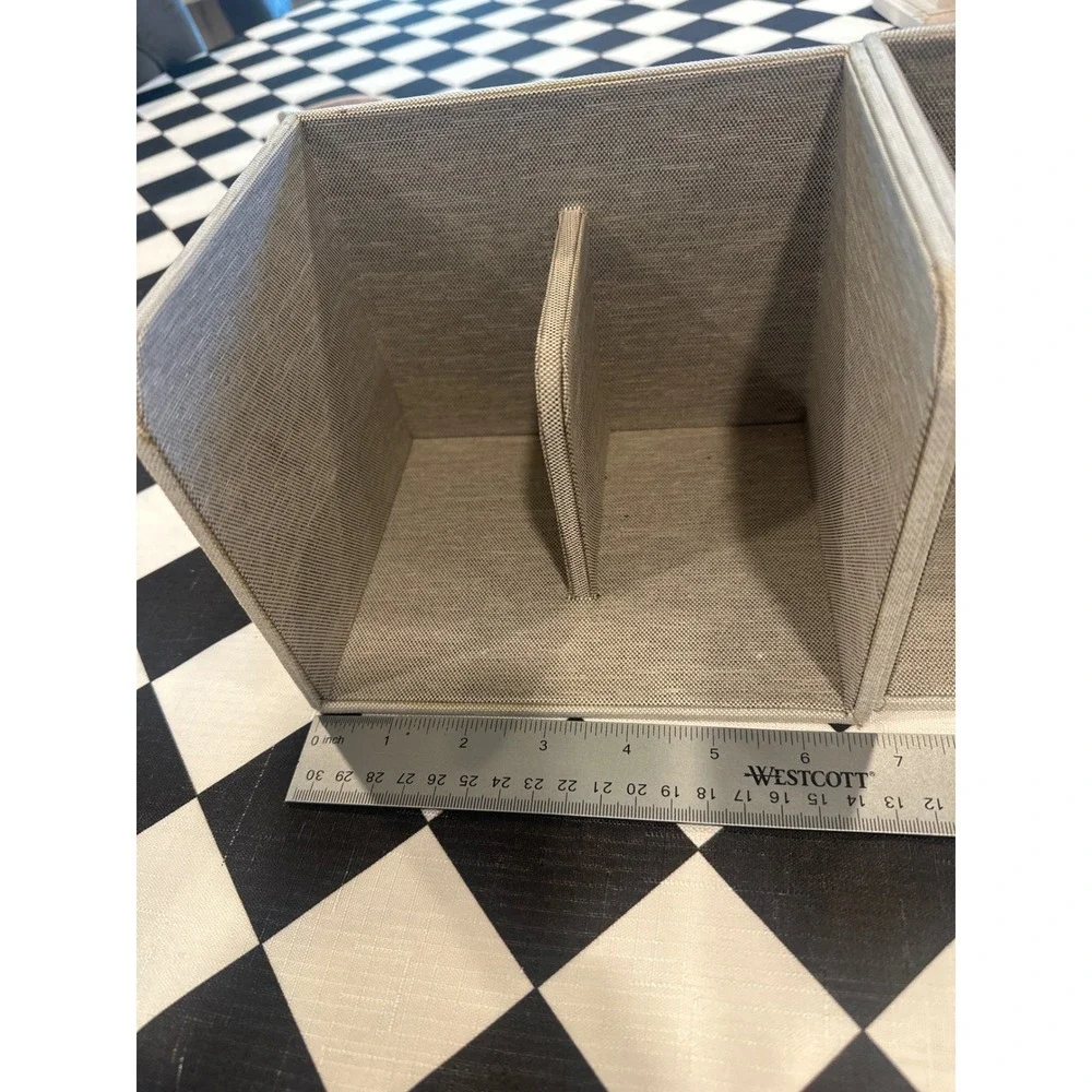 Caraway Magnetic Organizers Set of 3 Gray Fabric pantry kitchen minimalist